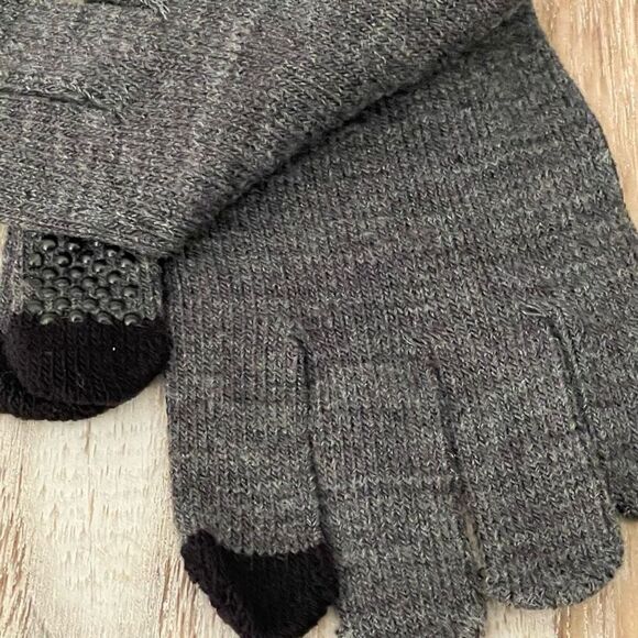 NWT 4 Daiso Digits Touchscreen Touch Screen Grey / Black Adult Warm Knit Gloves - Picture 8 of 13